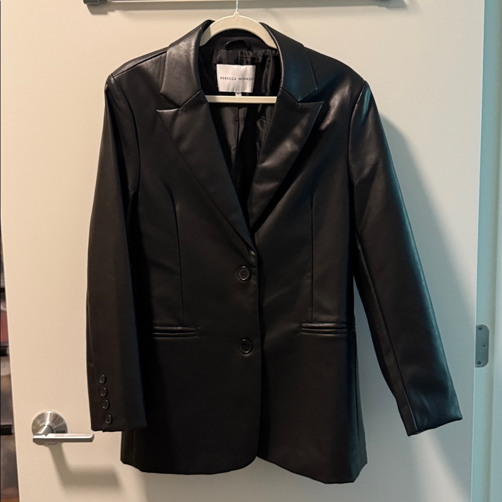 Rebecca Minkoff Faux Leather Black Jacket